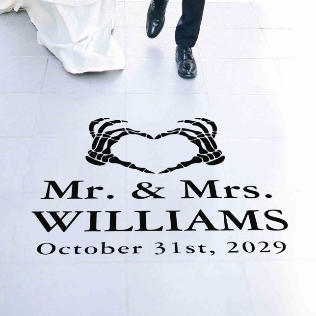 Til Death Wedding Skeleton Heart Personalized Floor Decals (Creator Uploaded)