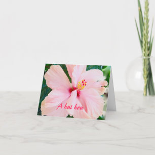 Til We Meet Again Hibiscus Sympathy Letterpress Thank You Card