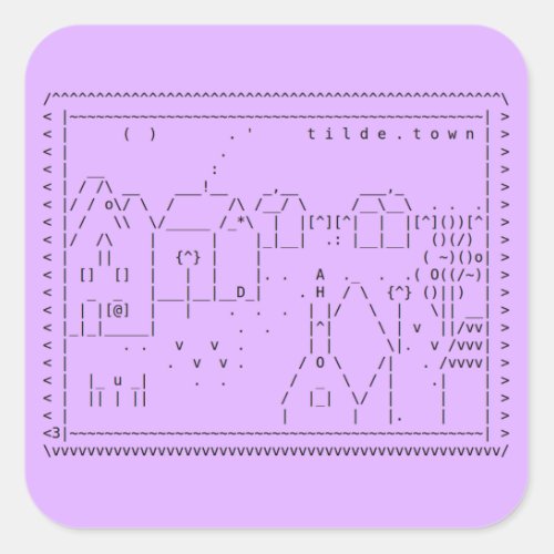 tildetown ascii art sticker