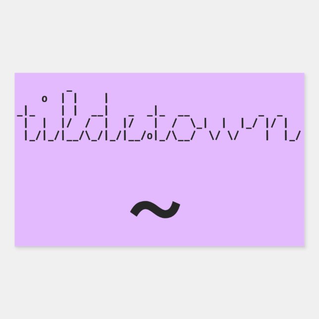 tilde.town ascii banner sticker (Front)