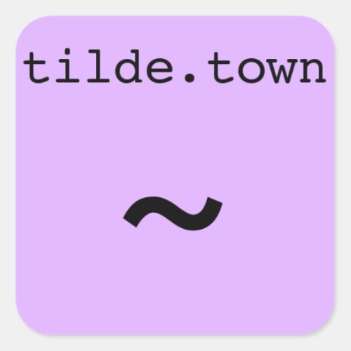 tildetown little square sticker