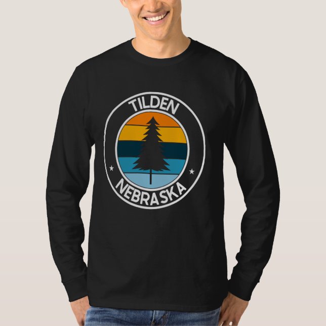 Tilden Nebraska NE USA City Pride Retro Sunset T-Shirt (Front)