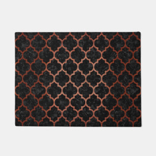 TILE1 BLACK MARBLE & COPPER BRUSHED METAL DOORMAT