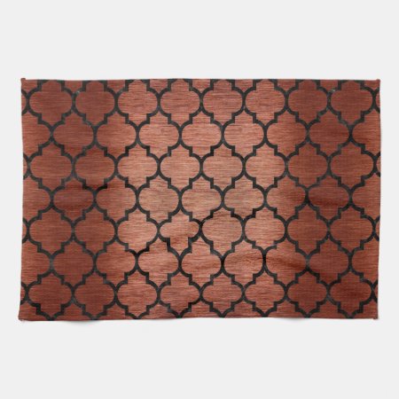 Tile1 Black Marble & Copper Brushed Metal (r) Towel