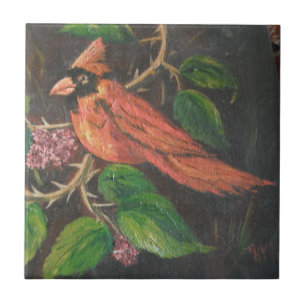 Tile Ann Hayes Painting Cardinal