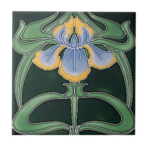 Tile _ Art Nouveau Iris