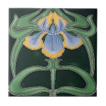 Tile - Art Nouveau Irises<br><div class="desc">Beautiful Irises in the art Nouveau style.
You Have the choice of two size tile.</div>