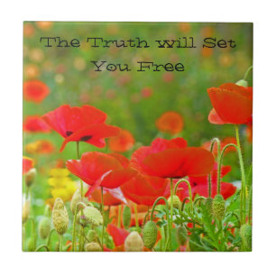 Tile Art The Truth will Set You Free Inspirational