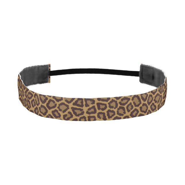 Tile background with a leopard fur athletic headband (Front)