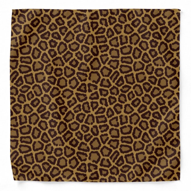Tile background with a leopard fur bandana (Front)
