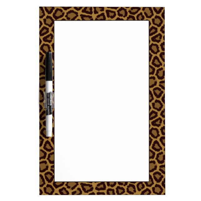 Tile background with a leopard fur Dry-Erase board (Front)