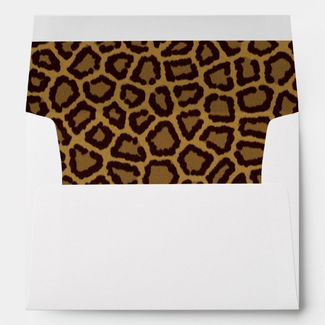 Tile background with a leopard fur envelope (Back (Bottom))
