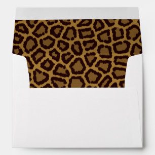 Tile background with a leopard fur envelope