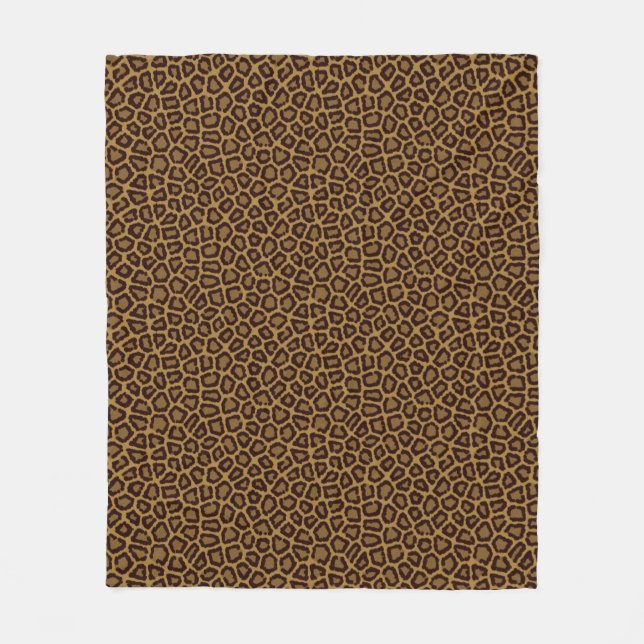 Tile background with a leopard fur fleece blanket (Front)