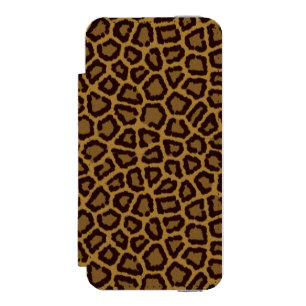 Tile background with a leopard fur wallet case for iPhone SE/5/5s