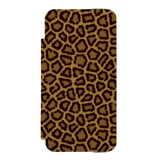 Tile background with a leopard fur incipio iPhone wallet case (Folio Front)