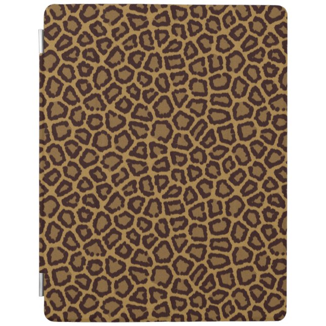 Tile background with a leopard fur iPad smart cover (Front)