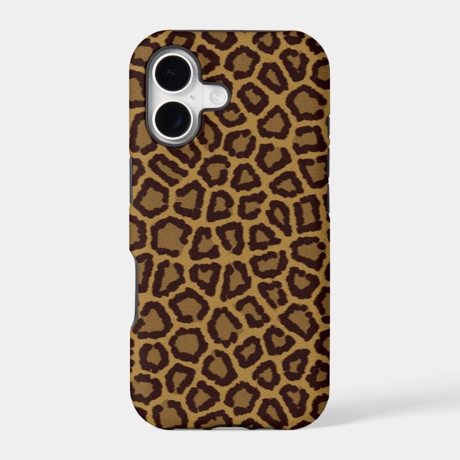 Tile background with a leopard fur iphone case (Back)