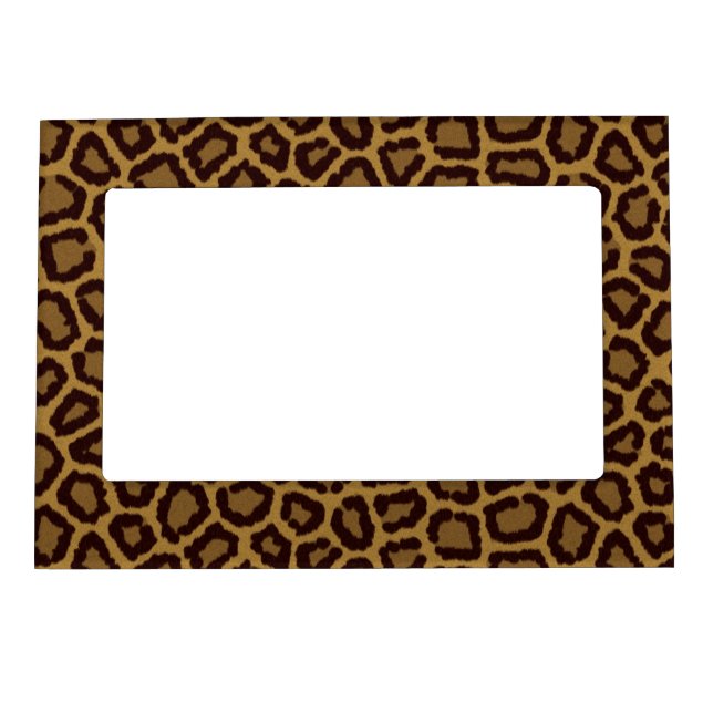 Tile background with a leopard fur magnetic frame (Front)