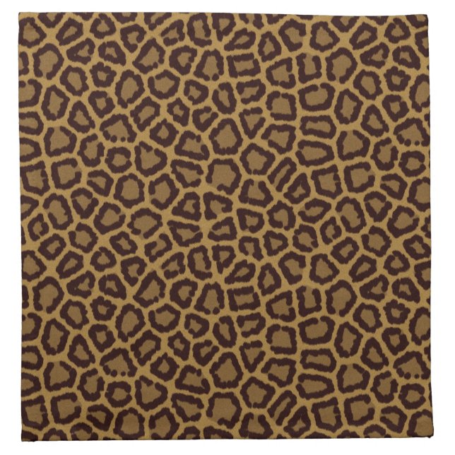 Tile background with a leopard fur napkin (Front)