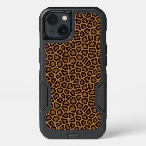 Tile background with a leopard fur iPhone 13 case