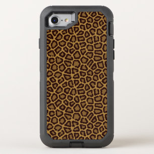 Tile background with a leopard fur OtterBox defender iPhone SE/8/7 case