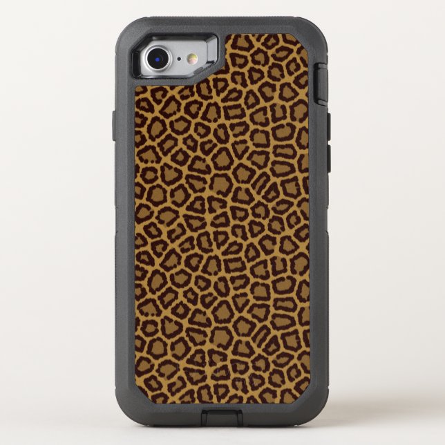 Tile background with a leopard fur otterbox iPhone case (Back)