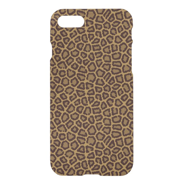 Tile background with a leopard fur uncommon iPhone case (Back)