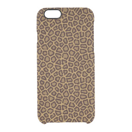 Tile background with a leopard fur clear iPhone 66S case