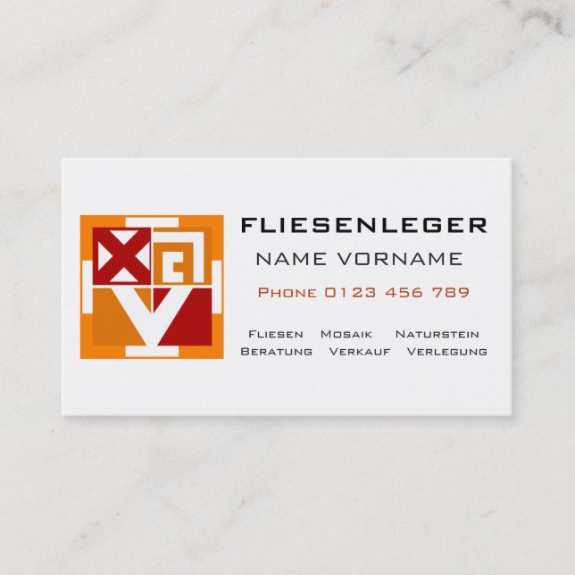 tile business card (Front)