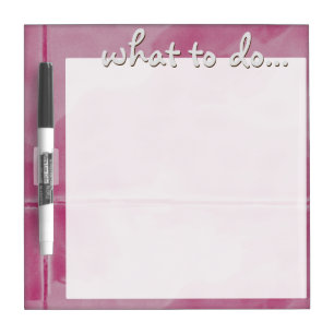 Tile Ceramic Surface Pink Dry-Erase Board