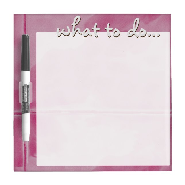 Tile Ceramic Surface Pink Dry-Erase Board (Front)