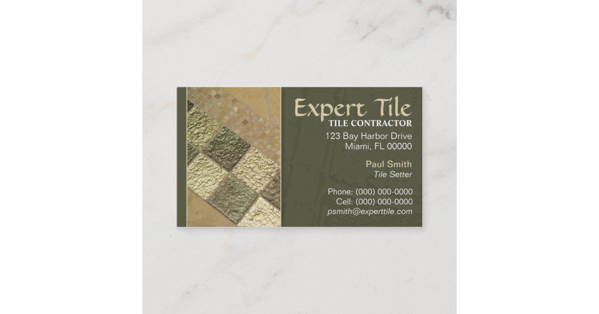Tile Contractor Business Card