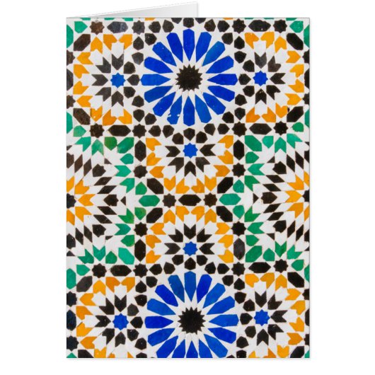 Tile decoration at Bahia Palace Cards (Front)