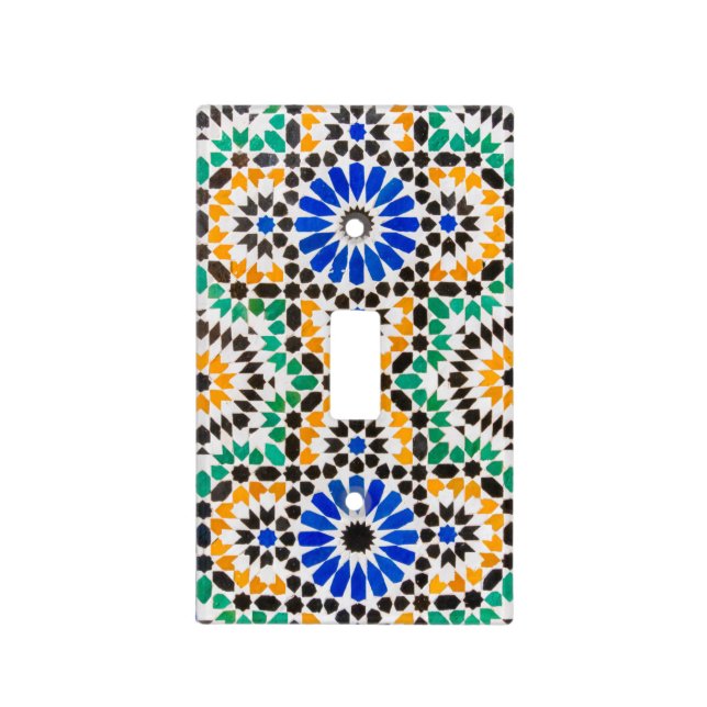 Tile decoration at Bahia Palace Light Switch Cover (Front)