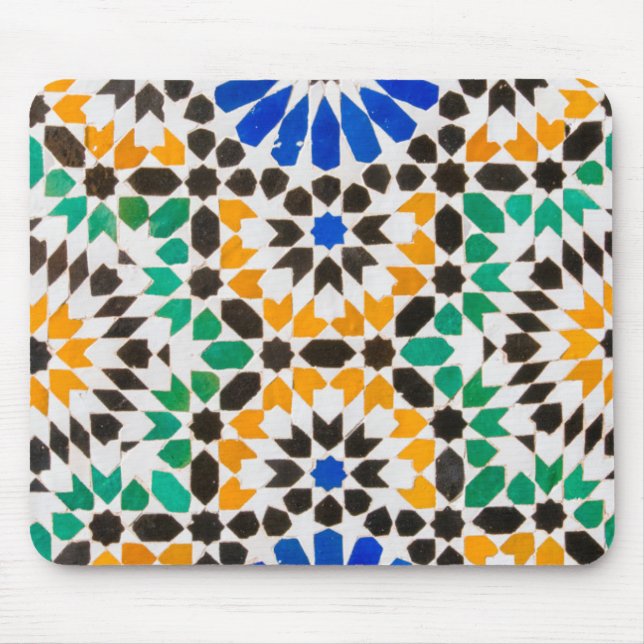 Tile decoration at Bahia Palace Mouse Pad (Front)
