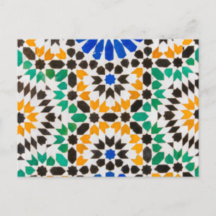 Tile decoration at Bahia Palace Postcard