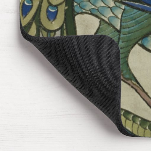 Tile design of heron and fish, by Walter Crane Mouse Pad Zazzle