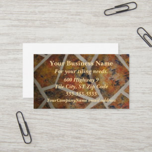 Tile Design on Custom Business Cards