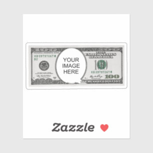 Tile Design With Your Image On 100 Dollar Images  Sticker