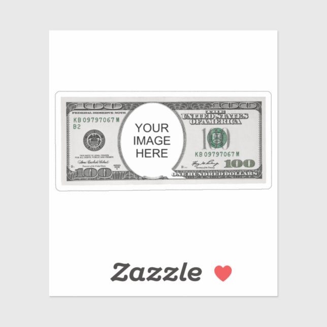 Tile Design With Your Image On 100 Dollar Images  Sticker (Sheet)