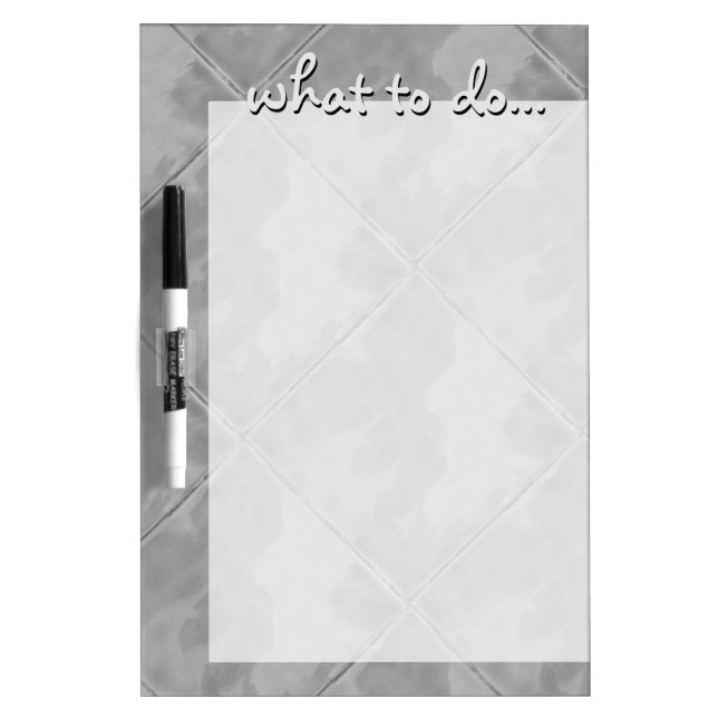 Tile Diagonal Ceramic Surface Grey Dry-Erase Board (Front)