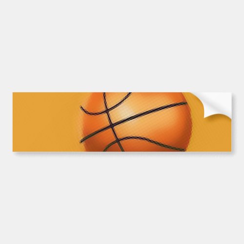 Tile Effect Basketball Bumper Sticker