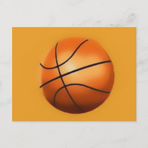 Tile Effect Basketball Postcard