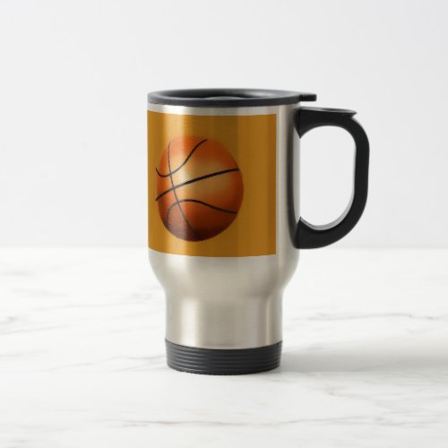 Tile Effect Basketball Travel Mug