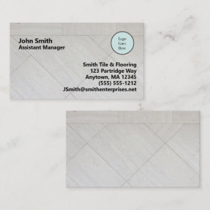 Tile Floor Style Logo Information Company Busines Business Card
