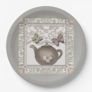 Tile for the kitchen . paper plates