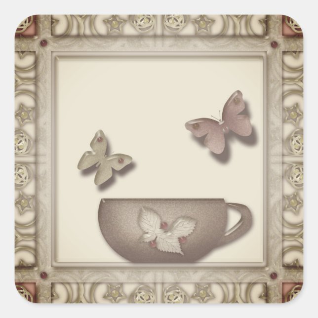 Tile for the kitchen . square sticker (Front)