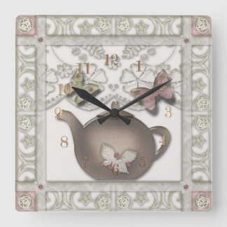 Tile for the kitchen square wall clock