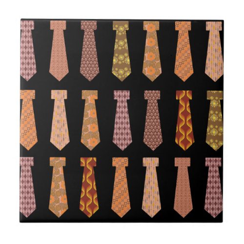 Tile Full of Ties Menswear Pattern Novelty